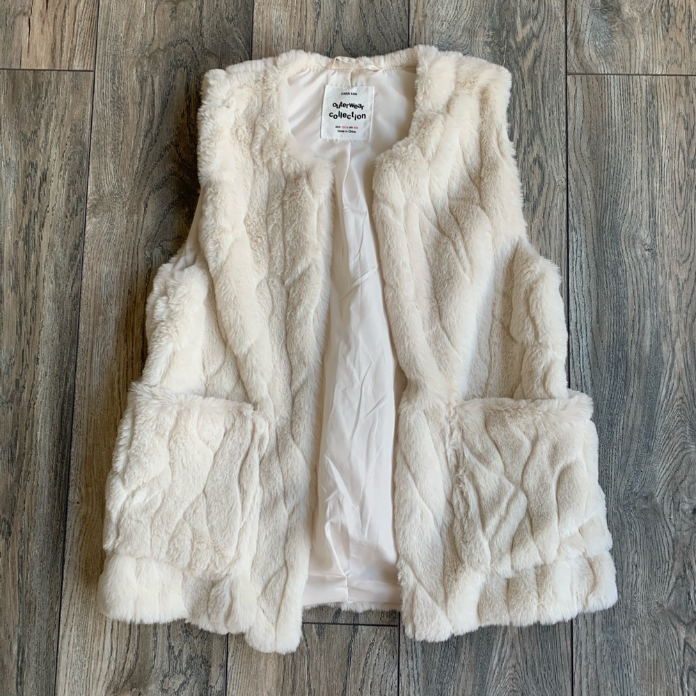 Zara Kids White Outerwear Vest